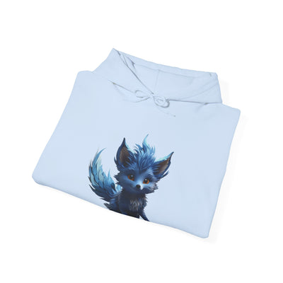 Cute Blue Fox Hoodie for Animal Lovers