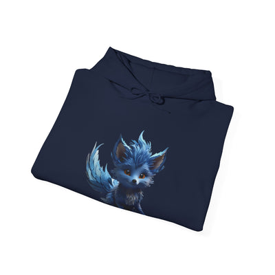 Cute Blue Fox Hoodie for Animal Lovers