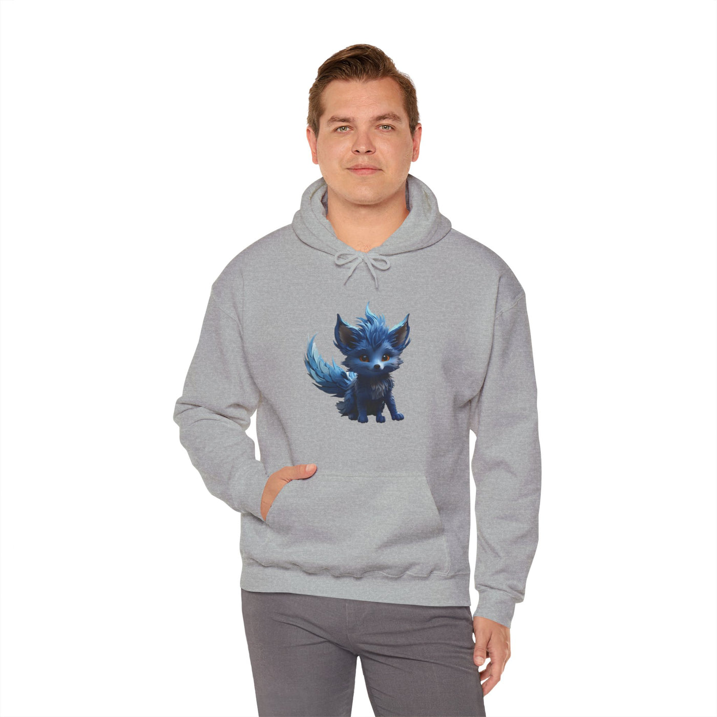 Cute Blue Fox Hoodie for Animal Lovers
