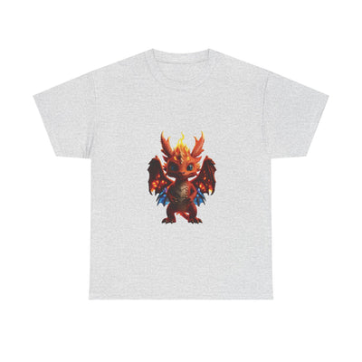 Fantasy Dragon Unisex Heavy Cotton Tee - Bold & Playful Graphic T-Shirt