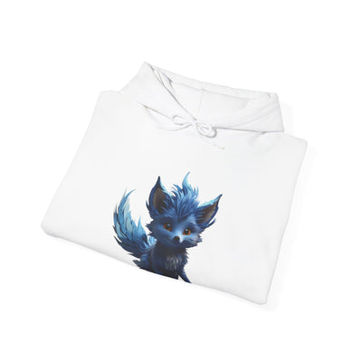 Cute Blue Fox Hoodie for Animal Lovers