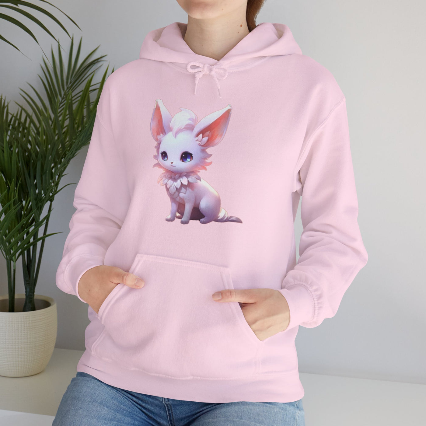 Cute Cartoon Animal Hoodie - Unisex Heavy Blend™ Sweatshirt with Adorable Bunny Design